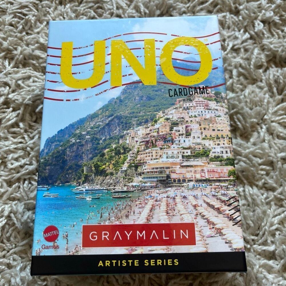 Mattel Uno Artiste Series Gray Malin Collectible Card Game And Postcards Open Bo